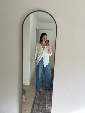Ricki's White Twist-Front V-Neck Blouse